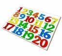Little Fingers Wooden Puzzles for Alphabets, Vowels and Numbers (Multicolor) (Number(1-20))