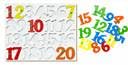 Little Fingers Wooden Puzzles for Alphabets, Vowels and Numbers (Multicolor) (Number(1-20))