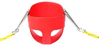 Little Fingers High Back Full Bucket Toddler Swing Seat with Plastic Coated Chains (Red), Standard