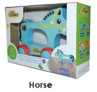 Little Fingers - Push & Pull Horse Toy for Toddlers | Handcrafted Animal Ride-On with Smooth Edges | Age 24+ Months