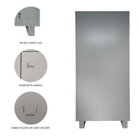 18 Door Industrial Locker Storage Metal Cabinet with Staple Locking For School, Gym, Home, Office | Powder Coated | Light & Dark Grey | 198 X 91 X 48 Cm