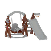 Little Fingers Baby Strong & Sturdy Swing with Basketball Hoop Children Indoor Home Kindergarten Playground Kids (Colorful Swing)