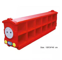 Little Fingers Plastic Toy Storage Shelf with 6 Yellow Bins – Kids Organizer Rack for Toys & Books – L38.5 x W14 x H32 Inches – Blue & Yellow