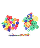 Little Fingers 2 in1 Nut & Bolts/Beads Play Combo Puzzle Sets Beads for Kids Early Learning Building Blocks for Kids