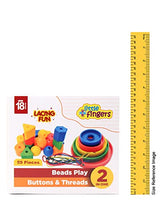 Little Fingers 2 in1 Nut & Bolts/Beads Play Combo Puzzle Sets Beads for Kids Early Learning Building Blocks for Kids
