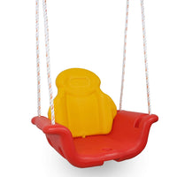 Little Fingers High Back Full Bucket Toddler Swing Seat with Plastic Coated Chains (Red), Standard