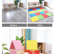 Little Fingers Baby Safety Interlocking Eva mat Set of 8-Pcs Tiles - 12 mm, 60 x 60 cm (Multicolour)