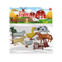Little Fingers Farm Animal Set – My Farm Figures Toy Set for Kids with Cow, Dog, Duck, Horse & More – Educational Pretend Play Toy
