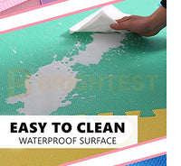 Little Fingers Baby Safety Interlocking Eva mat Set of 8-Pcs Tiles - 12 mm, 60 x 60 cm (Multicolour)