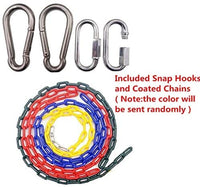 Little Fingers High Back Full Bucket Toddler Swing Seat with Plastic Coated Chains (Blue), Standard