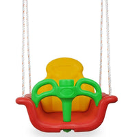 Little Fingers High Back Full Bucket Toddler Swing Seat with Plastic Coated Chains (Red), Standard