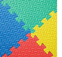 Little Fingers Baby Safety Interlocking Eva mat Set of 8-Pcs Tiles - 12 mm, 60 x 60 cm (Multicolour)