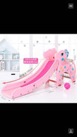 Little Fingers Slide with Basketball Hoop Children Indoor Home Kindergarten Playground Kids Small Slide Toys (114 x 25 x 49 cm)-(1-2yrs)