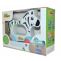 Little Fingers - Push & Pull Horse Toy for Toddlers | Handcrafted Animal Ride-On with Smooth Edges | Age 24+ Months