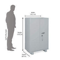 iRON & Steel Office Metal Almirah Small, Grey