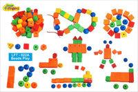 Little Fingers Multi-Shape Lacing Cards Set – Educational Threading Toy for Kids with Animals More (10-PCS)