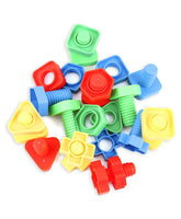 Little Fingers 2 in1 Nut & Bolts/Beads Play Combo Puzzle Sets Beads for Kids Early Learning Building Blocks for Kids