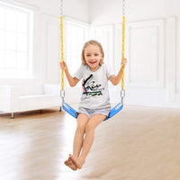 Little Fingers Baby Strong & Sturdy Swing with Basketball Hoop Children Indoor Home Kindergarten Playground Kids (Colorful Swing)