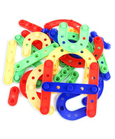 Little Fingers 3 in 1 Bullet Blocks/Nuts & Bolts/Button & Thread Combo Puzzle Sets Beads for Kids Early Learning, Multicolor, Small