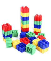 Little Fingers 3 in 1 Bullet Blocks/Nuts & Bolts/Button & Thread Combo Puzzle Sets Beads for Kids Early Learning, Multicolor, Small