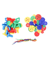 Little Fingers 2 in1 Nut & Bolts/Beads Play Combo Puzzle Sets Beads for Kids Early Learning Building Blocks for Kids