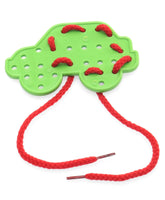 Little Fingers Multi-Shape Lacing Cards Set – Educational Threading Toy for Kids with Animals More (10-PCS)