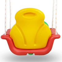Little Fingers High Back Full Bucket Toddler Swing Seat with Plastic Coated Chains (Red), Standard