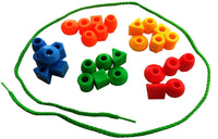 Little Fingers Multi-Shape Lacing Cards Set – Educational Threading Toy for Kids with Animals More (10-PCS)