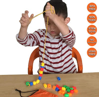 Little Fingers Multi-Shape Lacing Cards Set – Educational Threading Toy for Kids with Animals More (10-PCS)