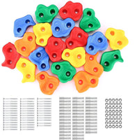 Little Fingers Wall Climbing Rock Holds Kids Climbing Kit for Kids Indoor/Outdoor Playground