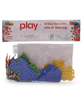 Little Fingers Multi-Shape Lacing Cards Set – Educational Threading Toy for Kids with Animals More (10-PCS)