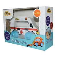 Little Fingers My First Car - Ambulance Toy for Toddlers, 24 Months+, Smooth Rolling Wheels, Easy to Hold, Handcrafted Design