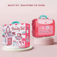 Little Fingers Kids 3-in-1 Beauty Set with Mirror, Hair Dryer, Nail Polish, Comb Hair, Rings