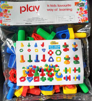 Little Fingers Multi-Shape Lacing Cards Set – Educational Threading Toy for Kids with Animals More (10-PCS)