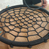 Little Fingers Playground Spider Rope Climbing Net Hammock Swing, 500kg Capacity, Red/Green/Black, PP/Metal/Steel Construction, Indoor/Outdoor,