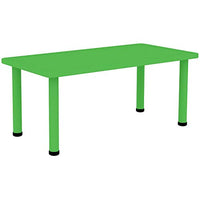 Little Fingers Table School Study Table Without Chairs - Rectangle (Green)