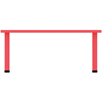 Little Fingers Strong And Sturdy School Study Table Without Chairs - Rectangle (Red)