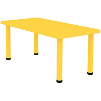 Little Fingers table Strong And Sturdy School Study Table Without Chairs - Rectangle (Yellow)