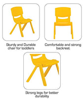 Intra Kids Chair Strong and Durable Kids Plastic School Study Chair - (Medium) (Yellow)