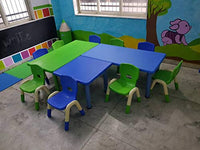 Little Fingers Strong And Sturdy School Study Table Without Chairs - Rectangle (Red)