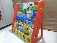 Little Fingers Plastic Bookshelf Cum Multi Pockets Magazine Holder