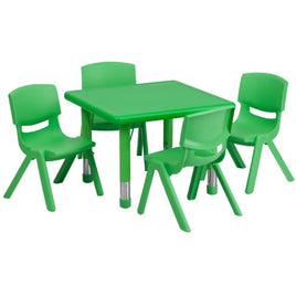 Little Fingers 24'' Square Plastic  Activity Table Set with 4 Chairs