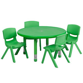 Little Fingers 45'' Round Plastic  Activity Table Set
