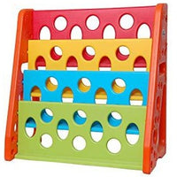 Little Fingers Plastic Bookshelf Cum Multi Pockets Magazine Holder