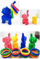 Little fingers Kids Ride on Toys Elephant Rings Toss (Colors May Vary)