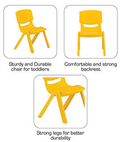 Little Fingers Plastic Stackable School Chair with 10.5'' Seat Height (1 Pack, Yellow)