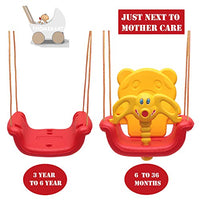 Little Fingers 3-in-1 Indoor and Outdoor Adjustable Baby Swing/Jhula for Kids Age 6 Months to 6 Years (Multicolour)
