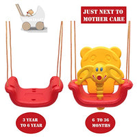 3-in-1 Indoor and Outdoor Adjustable Baby Swing/Jhula for Kids Age 6 Months to 6 Years (Multicolour)