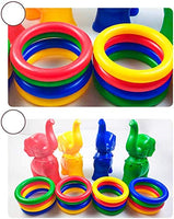 Little fingers Kids Ride on Toys Elephant Rings Toss (Colors May Vary)
