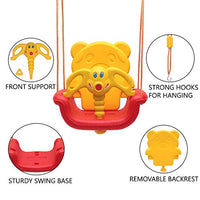 Little Fingers 3-in-1 Indoor and Outdoor Adjustable Baby Swing/Jhula for Kids Age 6 Months to 6 Years (Multicolour)